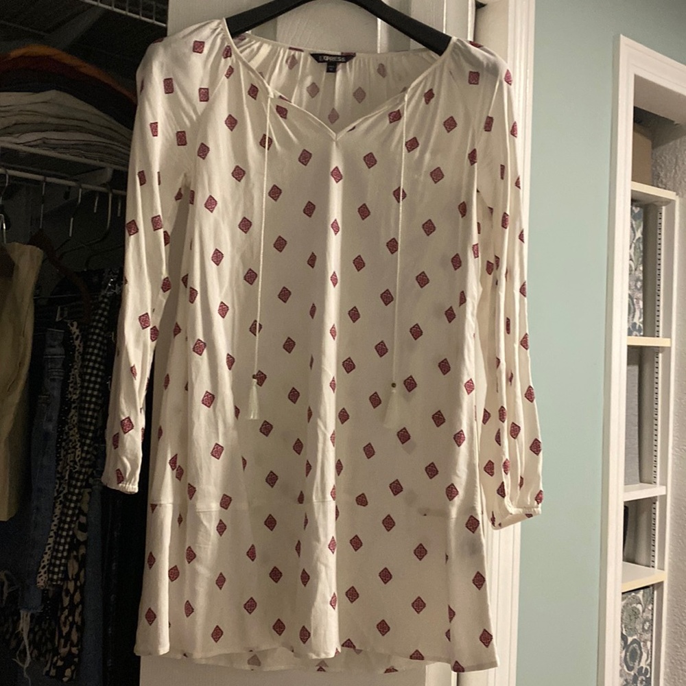 Express white printed dress